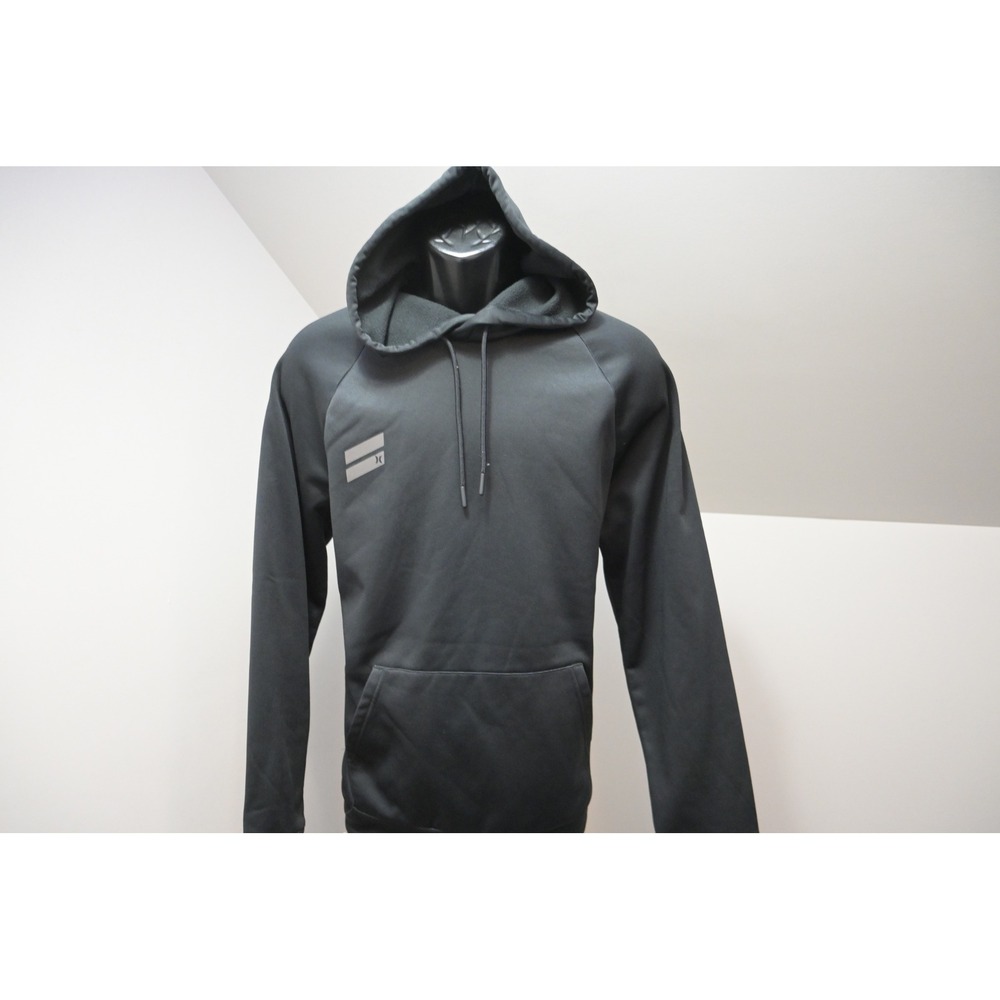 Hurley Hoodie Mens Large Black Performance Fleece Pullover Performance Excellent
